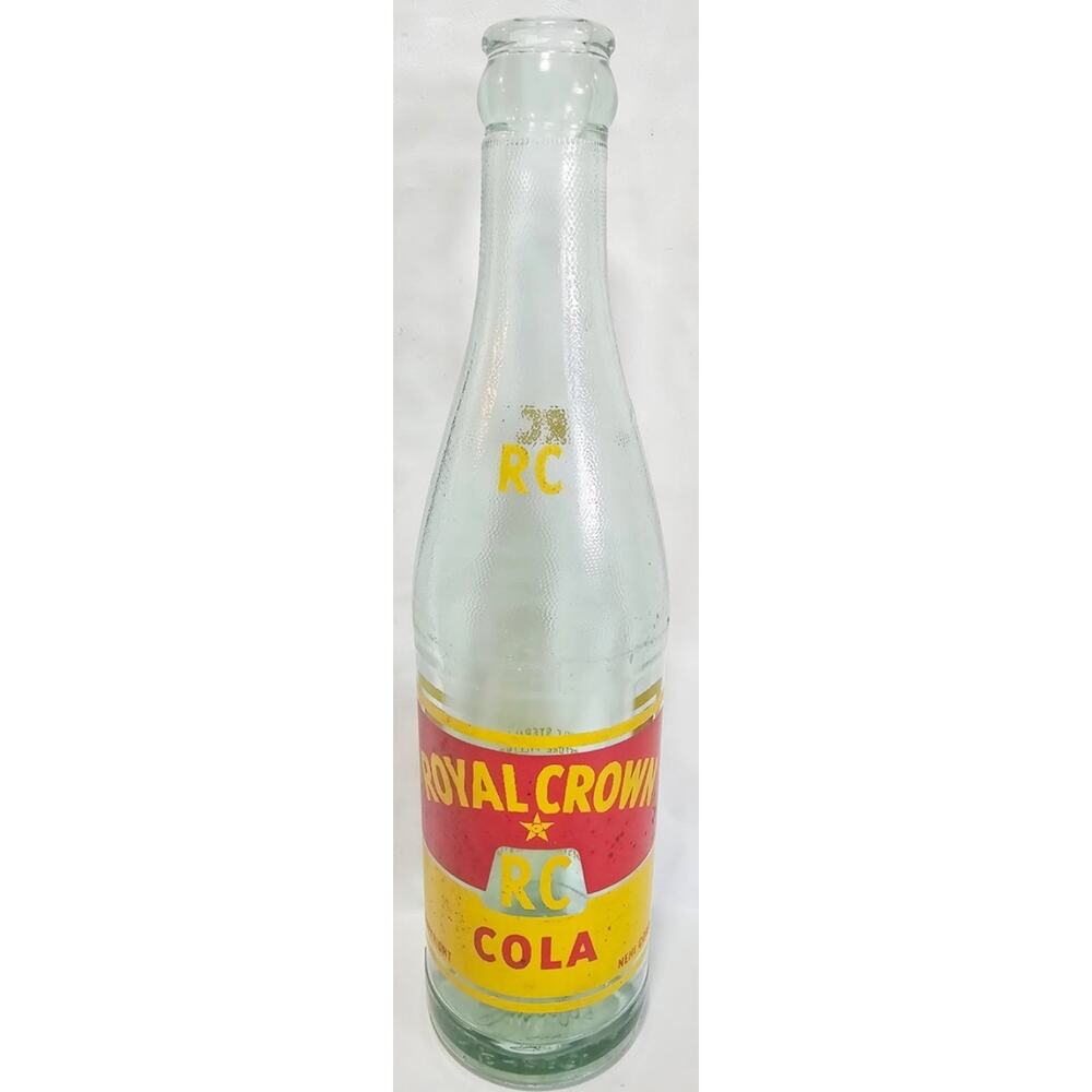 Vintage Royal Crown RC Cola Soda Pop Duraglas Glass Bottle 9/1952 Louisville KY